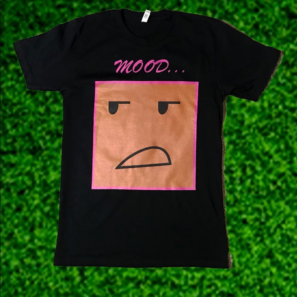 Purple Mood Black T Shirt